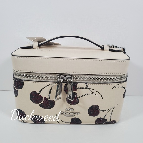 Coach Accessories - COACH Cosmetic & Make up Case w Cherry Print NWT
